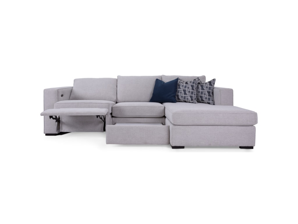 Decor-Rest 2900 Contemporary Customizable Reclining Sofa with Chaise